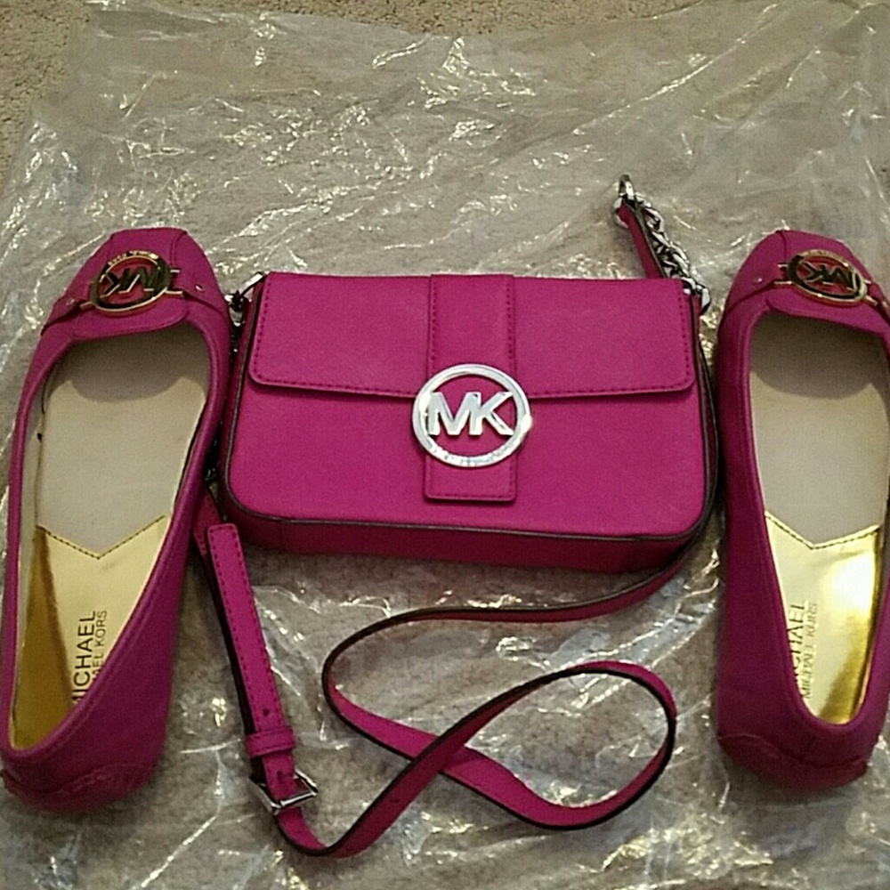 Brand new Michael Kors bag and flats set